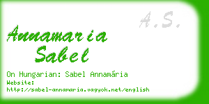 annamaria sabel business card